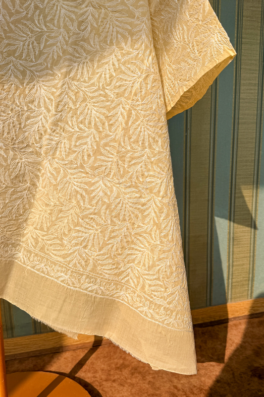 Arsh Handcrafted Chikankari Pure Cotton All Over Tepchi Dupatta