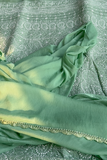 Arsh Handcrafted Pastel Green Cotton Unstitched Chikankari 3pc Suit