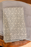 Arsh Handcrafted Grey Cotton Unstitched Chikankari Front Jaal 3pc Suit