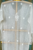 Arsh Handcrafted Pure Mul Chanderi Kurti and Dupatta Semi Stitched Set