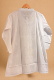 Arsh Handcrafted Pure Cotton Yog Neck Kairi Chikan Shirt