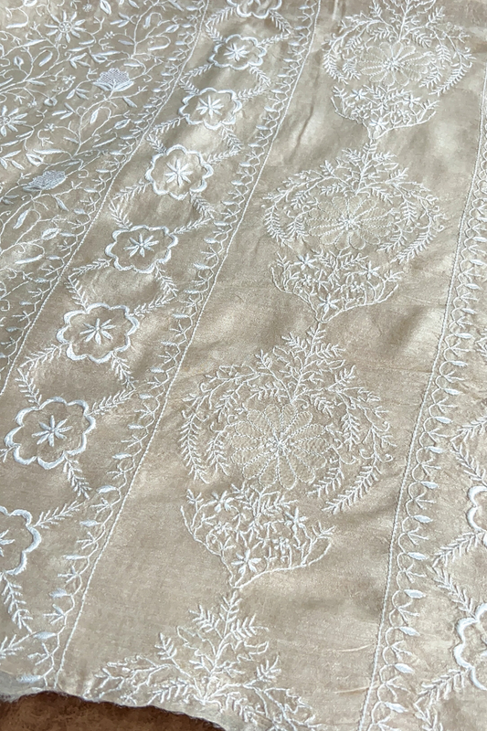 Arsh Handcrafted Pure Moonga Silk Kurti and Dupatta set.