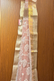 Arsh handcrafted Banarasi  Chikan Tissue Linen Silk Saree