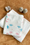 Arsh Handcrafted Mul Chanderi Unstitched Chikankari Kurti and Dupatta set