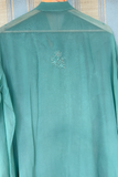 Arsh Handcrafted Forest Green Pure Viscose Georgette Semi Stitched Top
