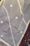 Arsh Handmade Pure Chanderi Chikankari Dupatta