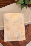 Arsh Handcrafted Modal Satin Unstitched Chikankari Suit Set - arshchikan