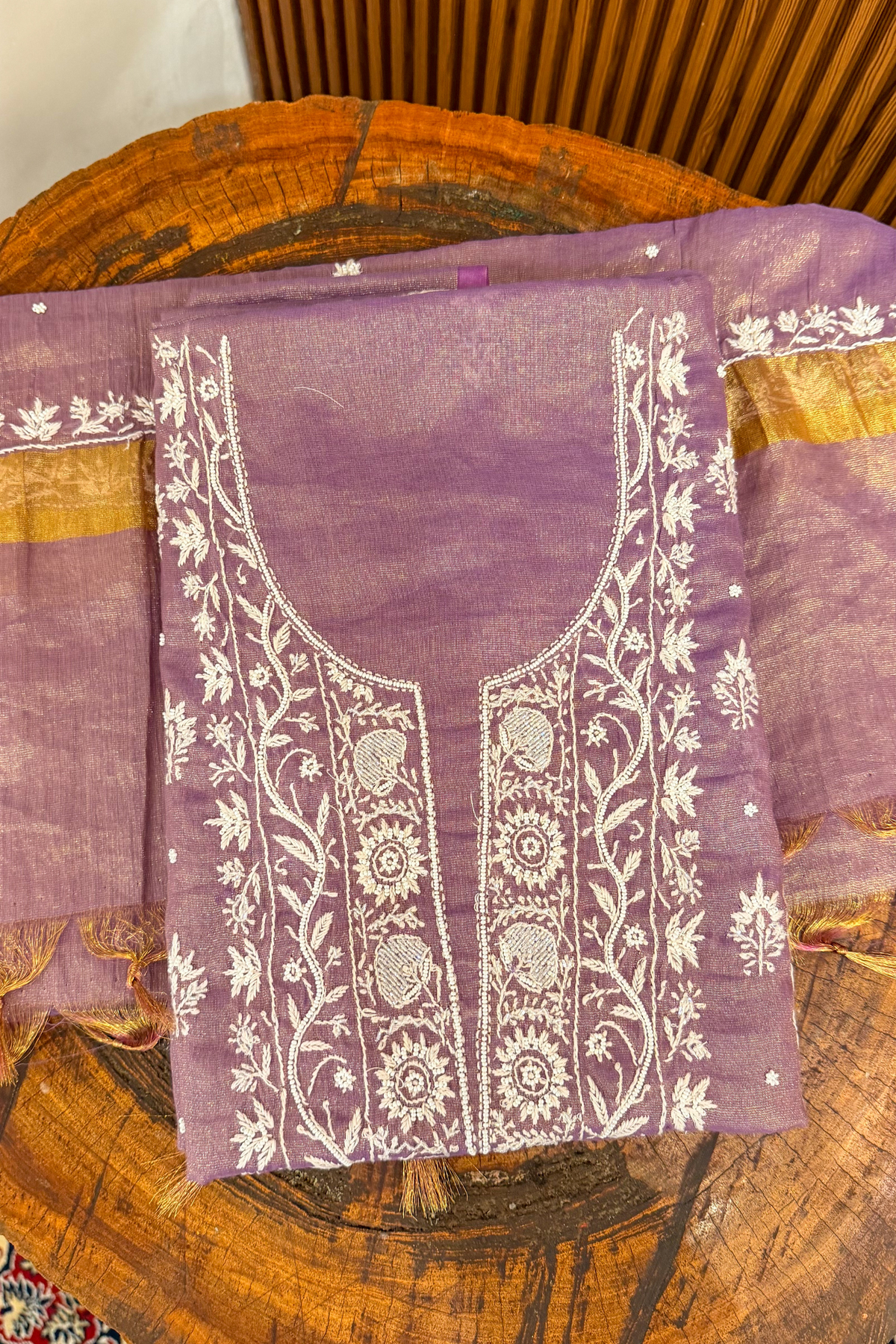 Arsh Handmade Pure Tissue Kurti and Dupatta set.