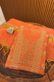 Arsh Hand embroidered Chikan Pure Tissue  Kurti and Dupatta Set