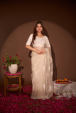 Arsh Handcrafted Pure Organza Chikankari Saree