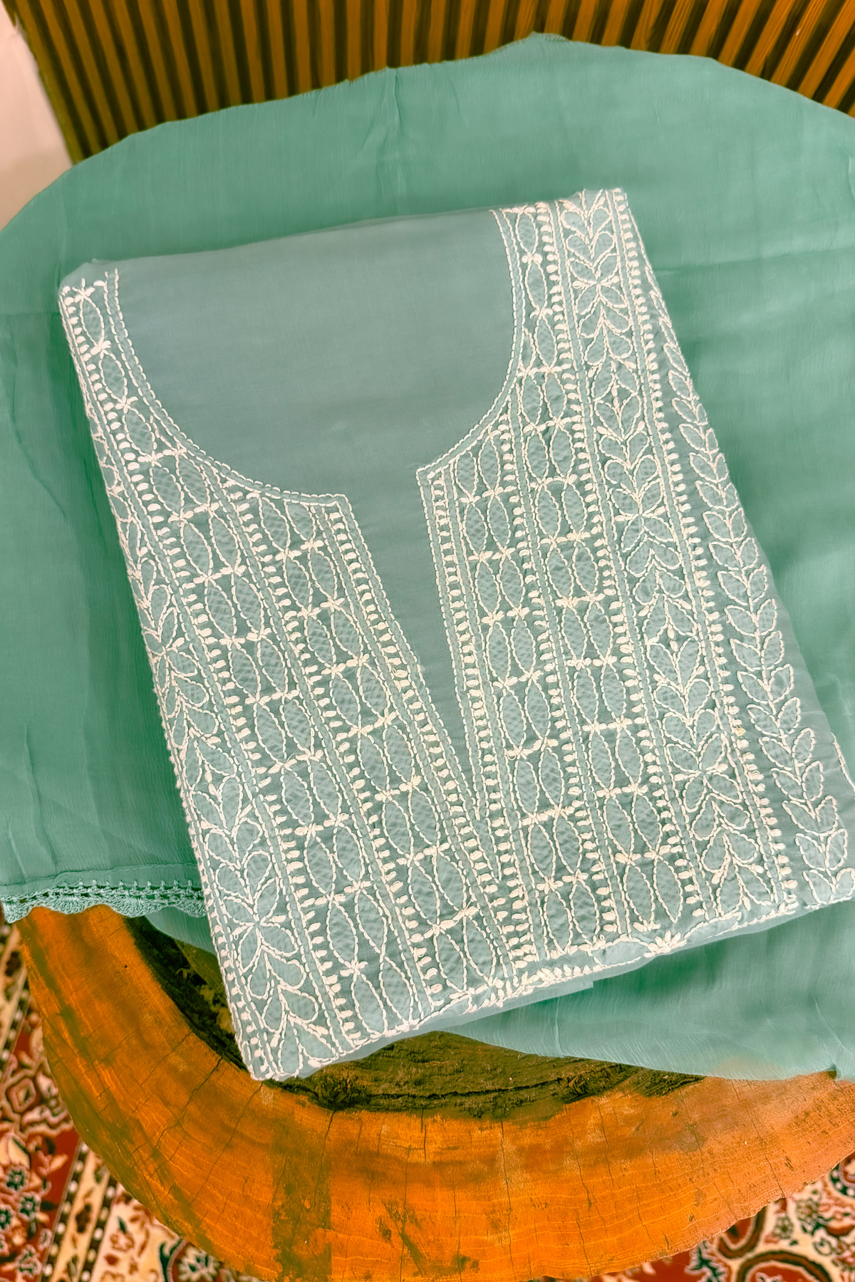 Arsh Handcrafted Cotton Unstitched Chikankari 3pc Suit