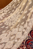Arsh Handcrafted Georgette All Over Chikan Lemon Yellow Embroidered Saree