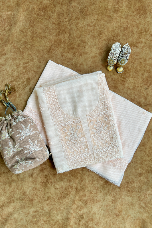 Arsh Handmade Pure Kota Doria Kurti and Dupatta Set