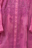 Arsh Handmade Pure Chanderi Chikankari Semi Stiched Coord Set