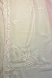 Arsh Handcrafted Light Pink Georgette Unstitched Chikankari 3pc Suit