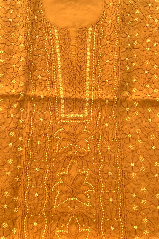 Arsh Handcrafted Cotton Unstitched Chikankari 3pc Suit Length