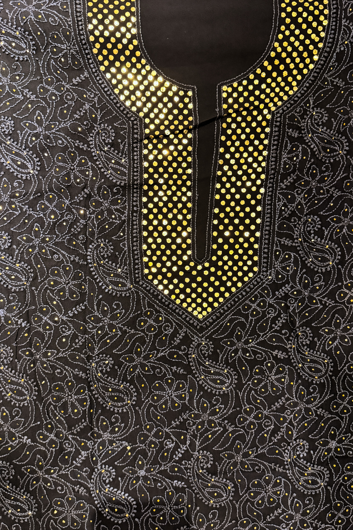 Arsh Handcrafted Pure Viscose Georgette Unstitched Chikankari Kurti pc