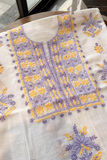 Arsh Hand Embroidered Pure Kota Doria Chikan Suit Piece