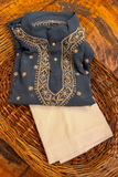 Arsh Handcrafted Boys Kurta Pajama Chikankari Set