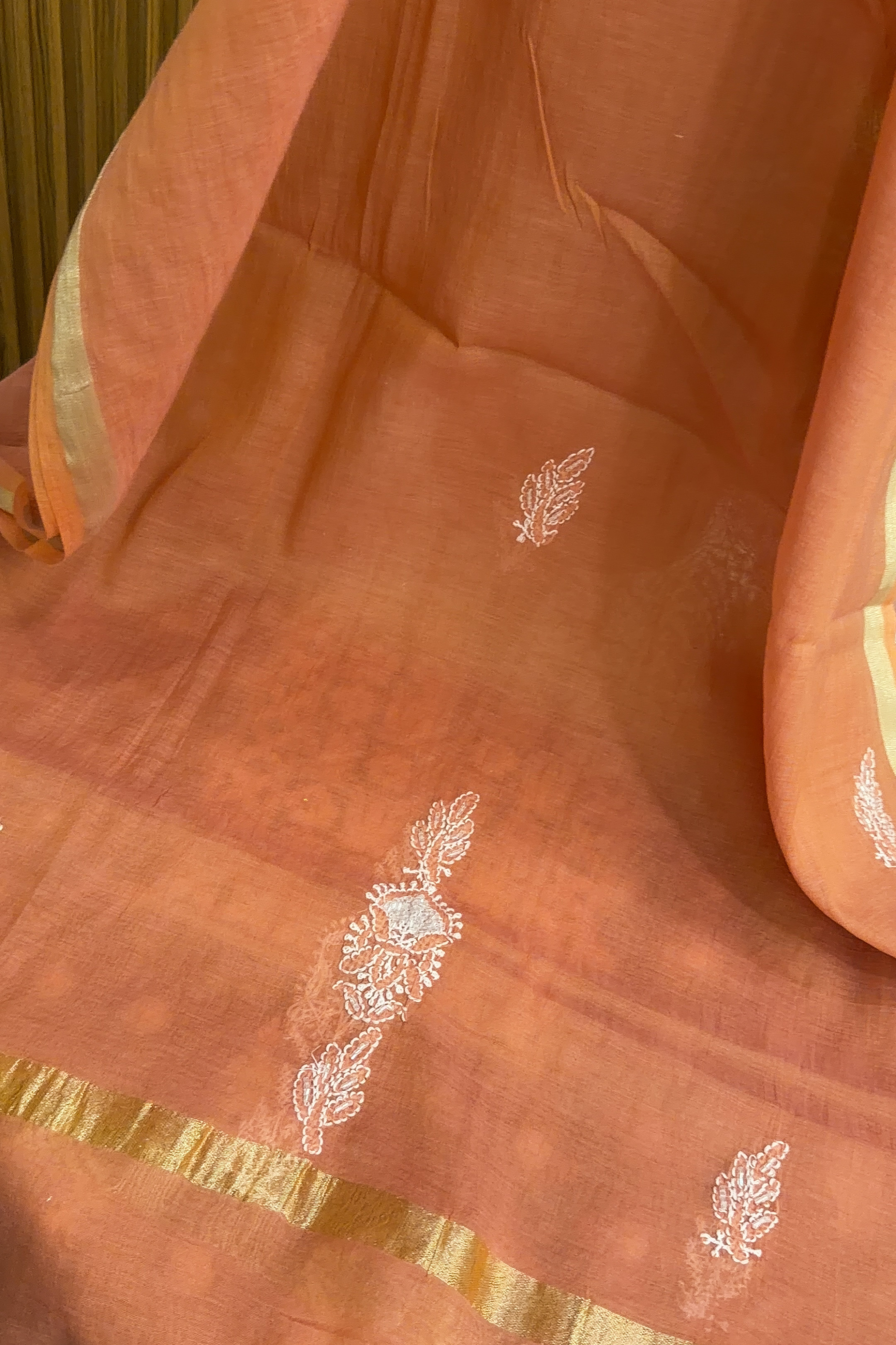 Arsh Handcrafted Pure Tissue Cutwork Unstitched Suit Set - arshchikan