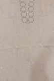 Arsh Handmade Mul Chanderi Unstitched Chikankari Kurti and Dupatta set