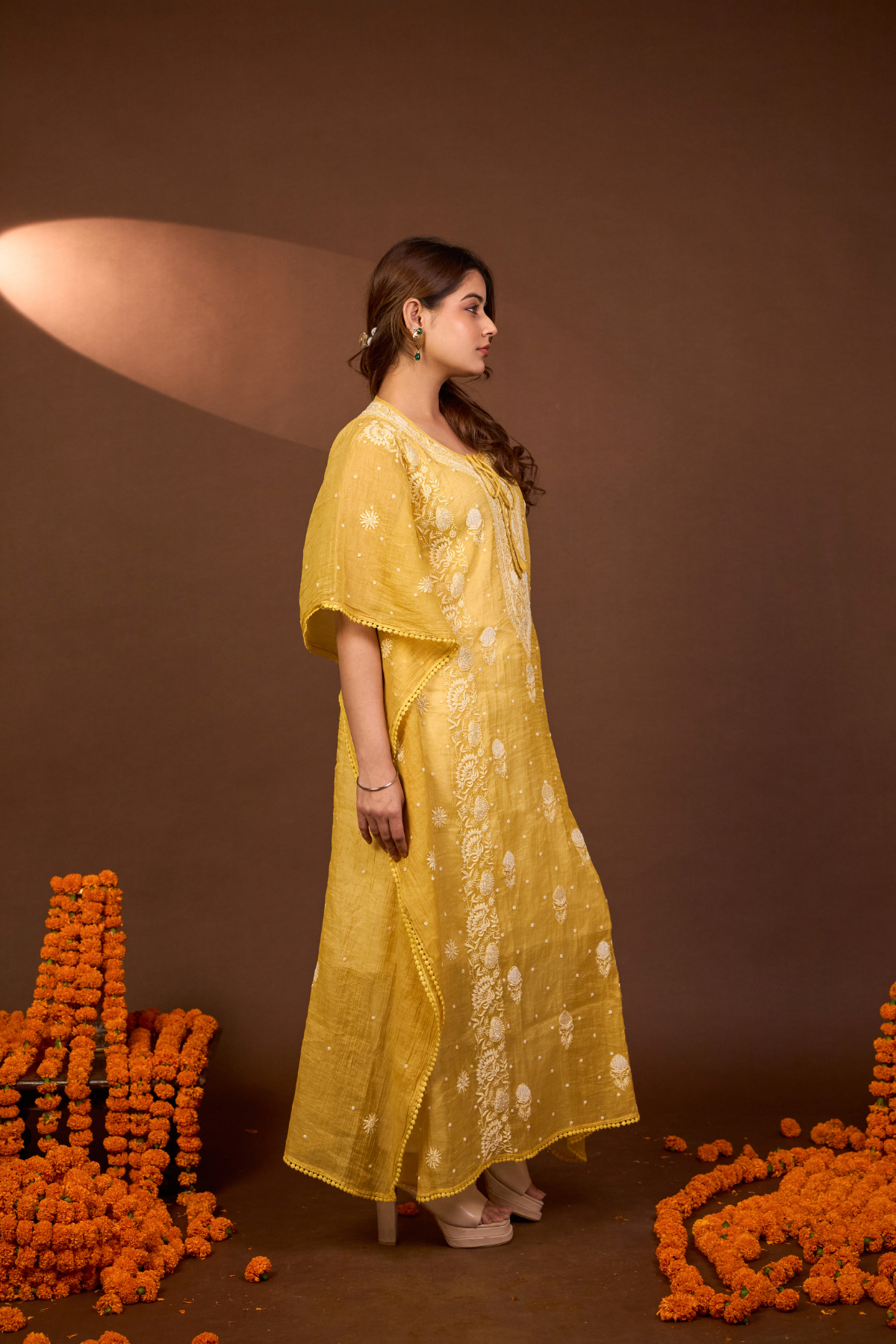 Arsh Handcrafted Pure Tissue Kaftan Dress