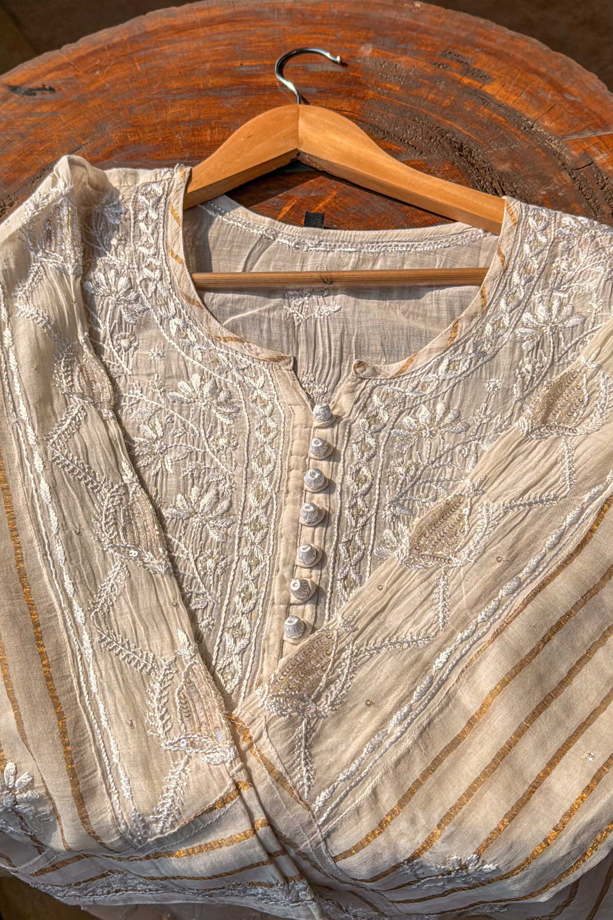 Arsh Crafted Mul Chanderi Kurti - arshchikan