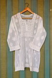 Arsh Handcrafted White Hand Embroidered Chikankari Top