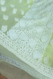 Arsh Handcrafted Lemon Yellow Georgette Chikankari 3pc Suit