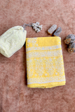 Arsh Handcrafted Yellow Cotton Unstitched Daraj Chikankari 3pc Suit Set