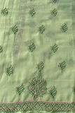 Arsh Handcrafted Green Georgette Unstitched Chikankari Suit Set