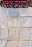 Arsh HandCrafted Pure Cotton Unstitched Chikan Suit Set