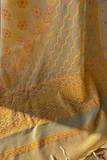 Arsh handcrafted Chikankari Kota Silk Banarasi Saree