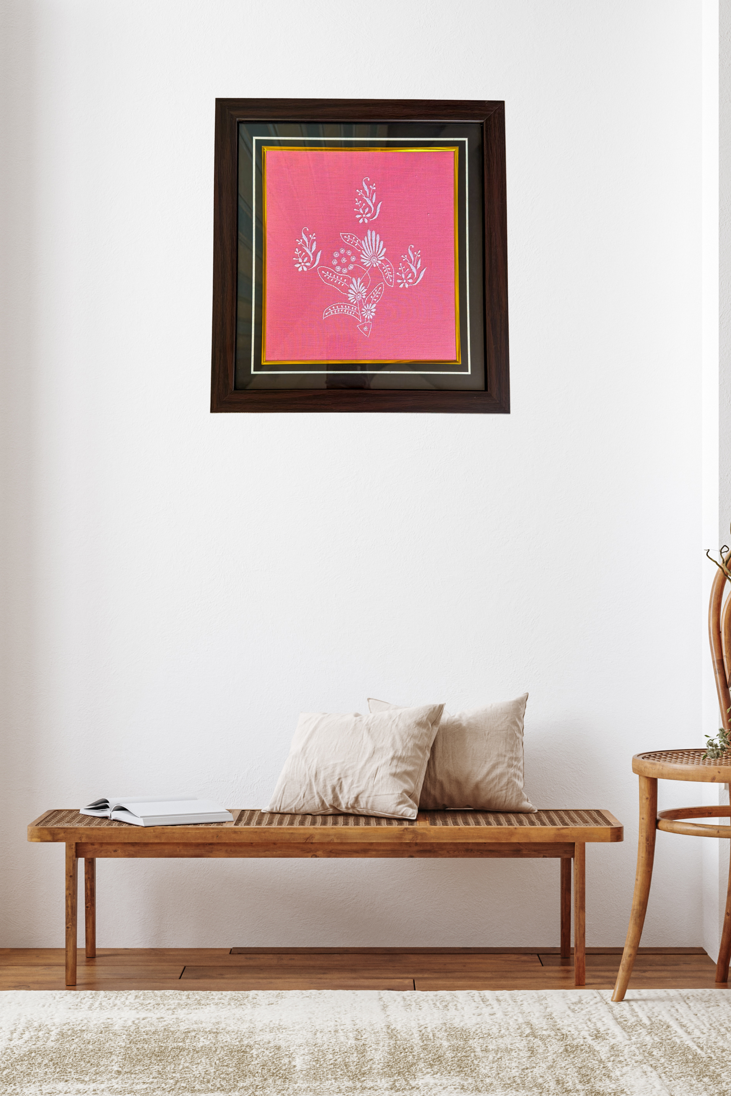 Arsh Handcrafted Chikankari Wall Frame Set (2 Pieces) - arshchikan