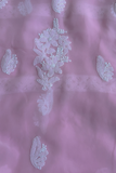 Arsh Handcrafted Pink Georgette Unstitched Chikankari 3pc Suit