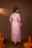 Arsh Handcrafted Mul Chanderi chikankari Gown