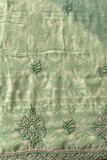 Arsh Handcrafted Green Georgette Unstitched Chikankari Suit Set