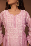 Arsh Handcrafted Mul Chanderi chikankari Gown