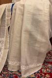 Arsh Hand Crafted Pure Tissue Chnaderi Chikankari Saree
