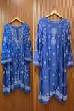 Arsh Handcrafted Mul Chanderi chikankari Kurti
