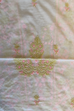 Arsh Handcrafted Mul Chanderi Unstitched Chikankari Kurti and Dupatta set - arshchikan