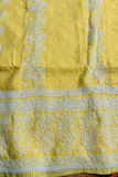 Arsh Handcrafted Yellow Cotton Unstitched Daraj Chikankari 3pc Suit Set