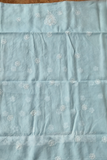Arsh Handcrafted Blue Cotton Unstitched Chikankari 3pc Suit - arshchikan