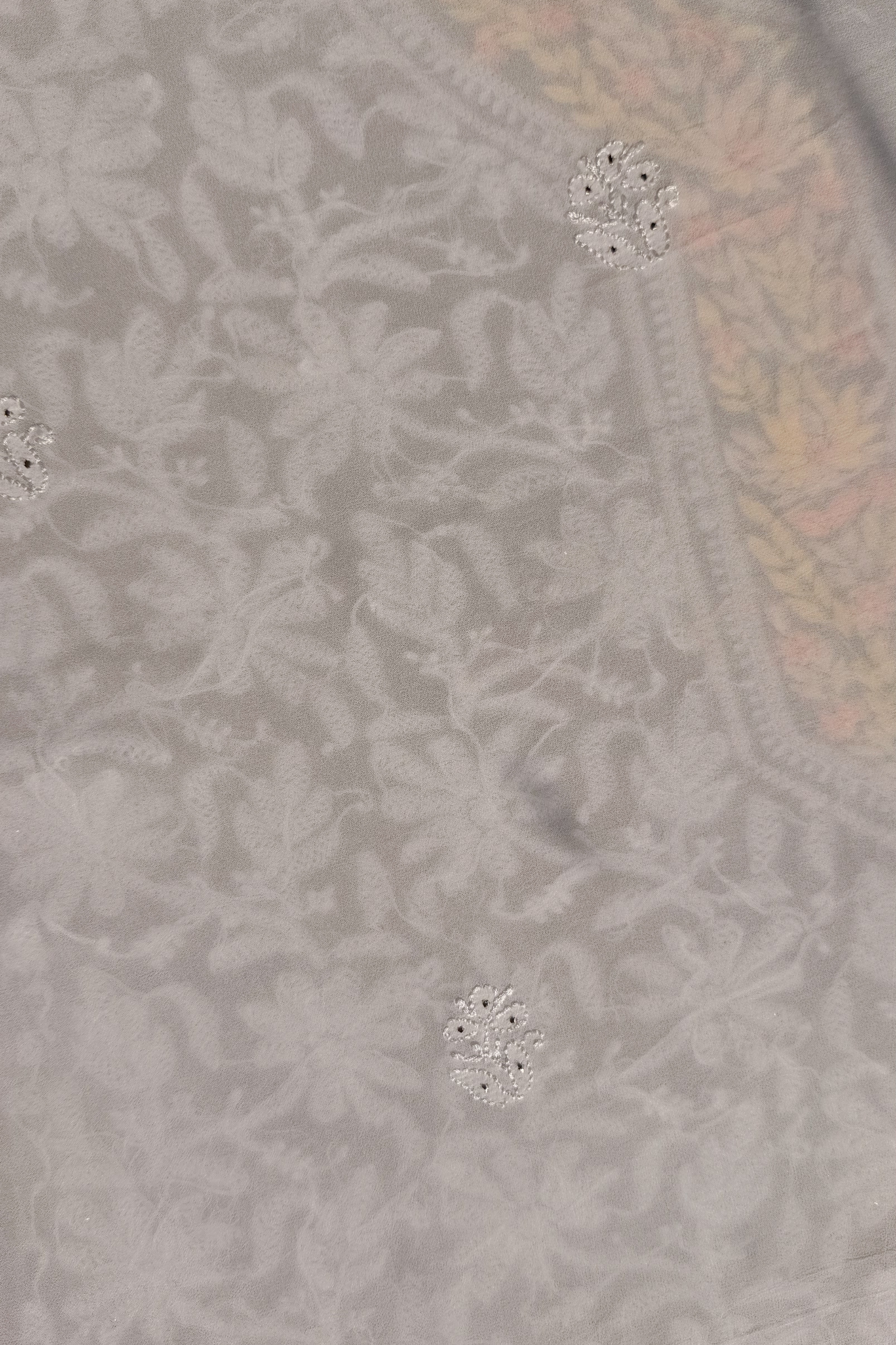 Arsh Handcrafted Parsi Neck Front Jaal Viscose Unstitched Chikankari 3pc Suit - arshchikan