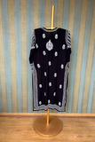 Arsh Handcrafted Black Modal Chikan Kurti