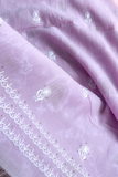 Arsh Handcrafted Mul Chanderi Unstitched Chikankari Kurti and Dupatta set