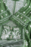 Arsh Handcrafted Chanderi Silk Kurti and Dupatta Semi Stitched Chikankari Set