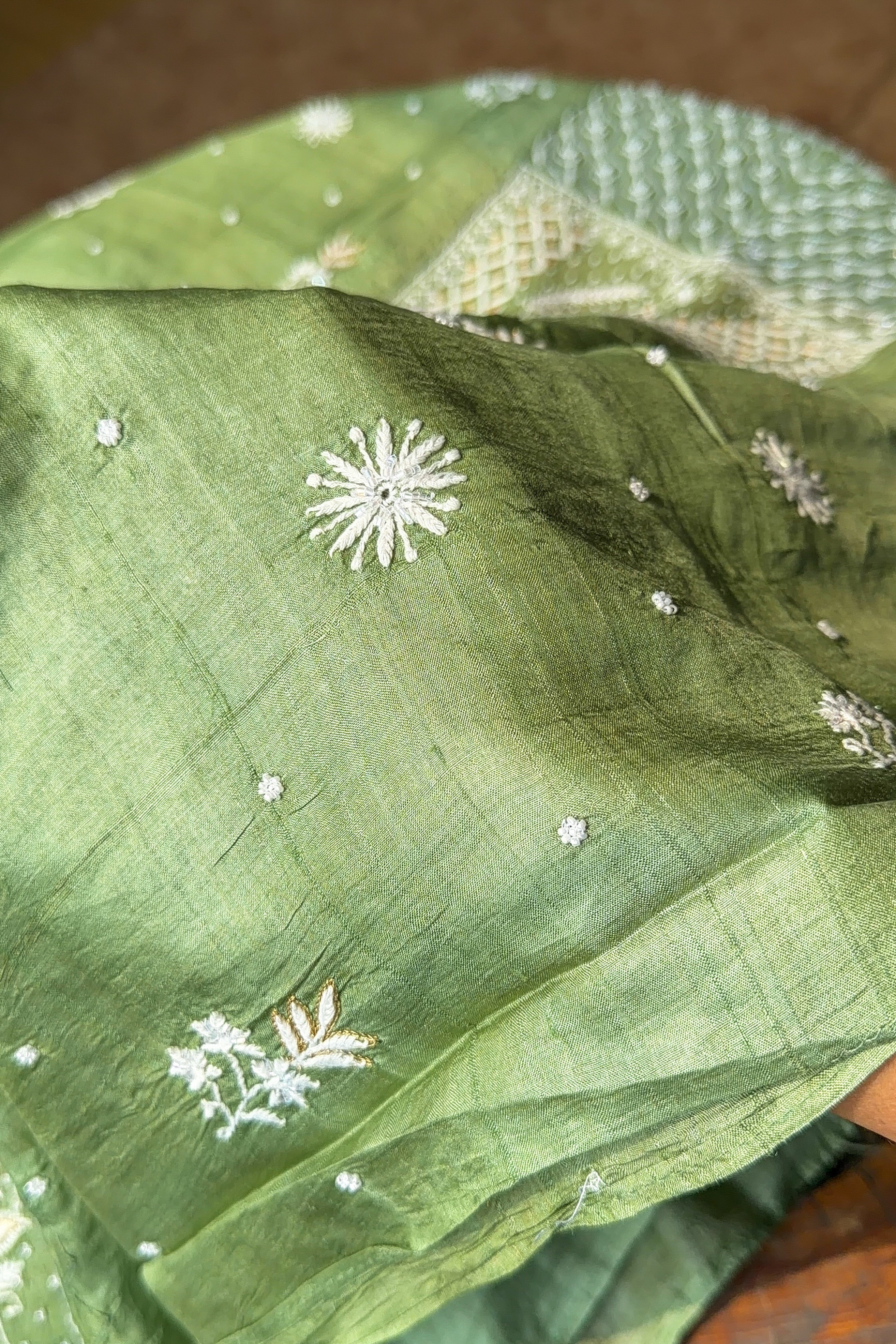 Arsh Handcrafted Silk Kurti and Dupatta Set - arshchikan