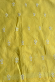 Arsh Handcrafted Yellow Cotton Unstitched Daraj Chikankari 3pc Suit Set