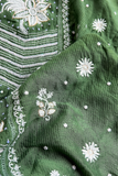 Arsh Handcrafted Chanderi Silk Kurti and Dupatta Semi Stitched Chikankari Set